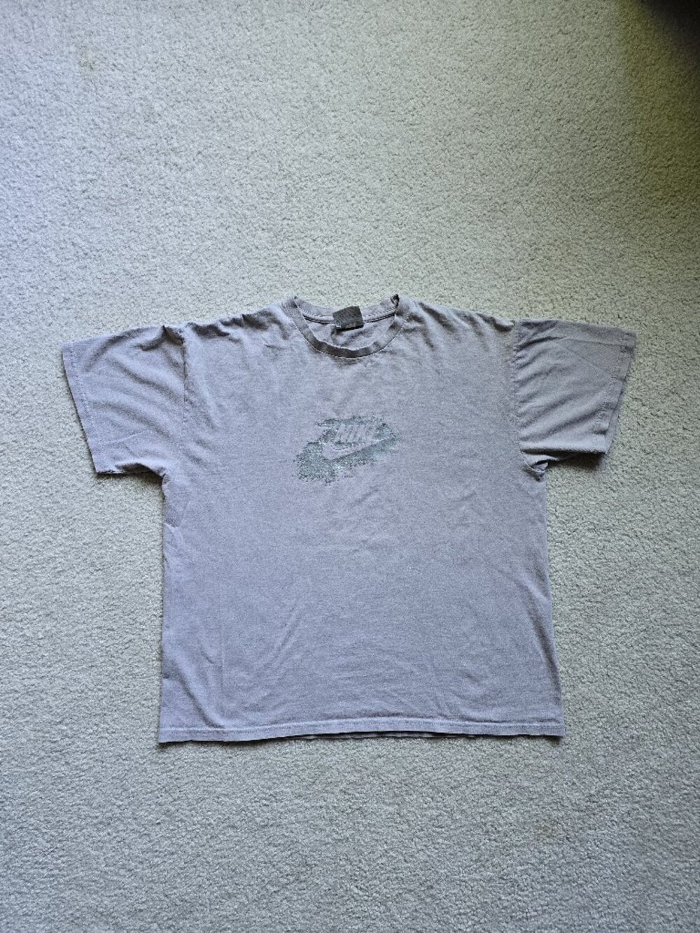 Vintage Y2K Nike Classic Logo Swoosh T Shirt Adult Medium Gray Mens